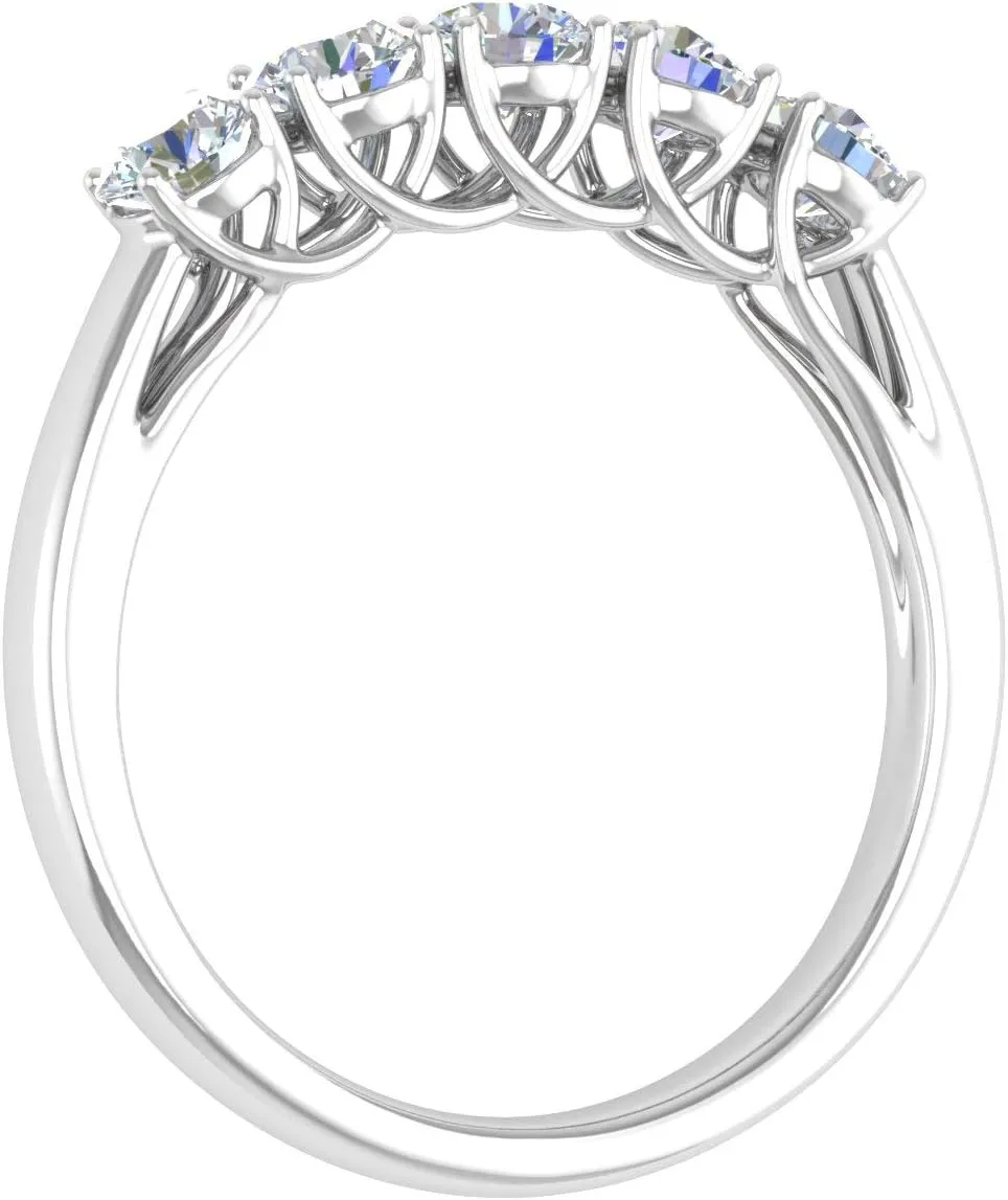1 Carat Round Diamond Wedding Band Ring in 14K Gold