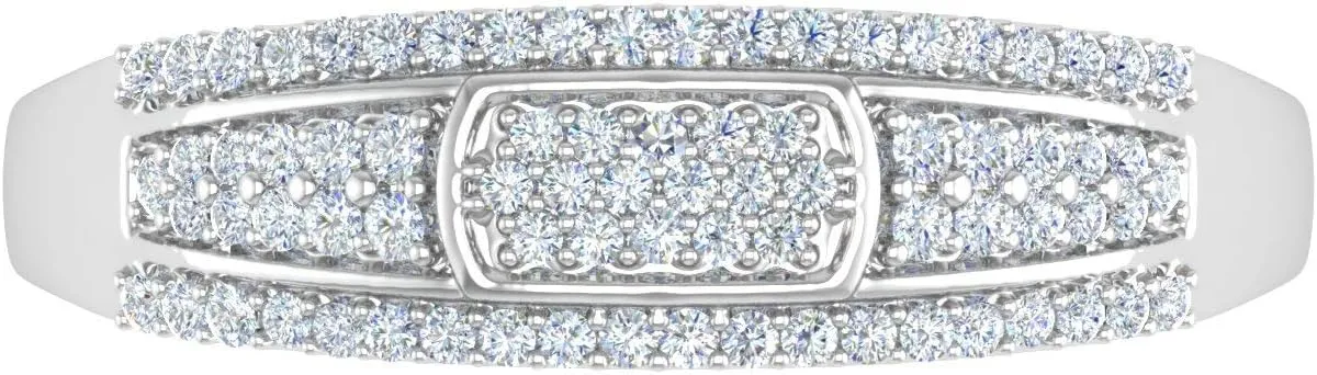 1/4 Carat Diamond Wedding Band Ring in 10K Gold