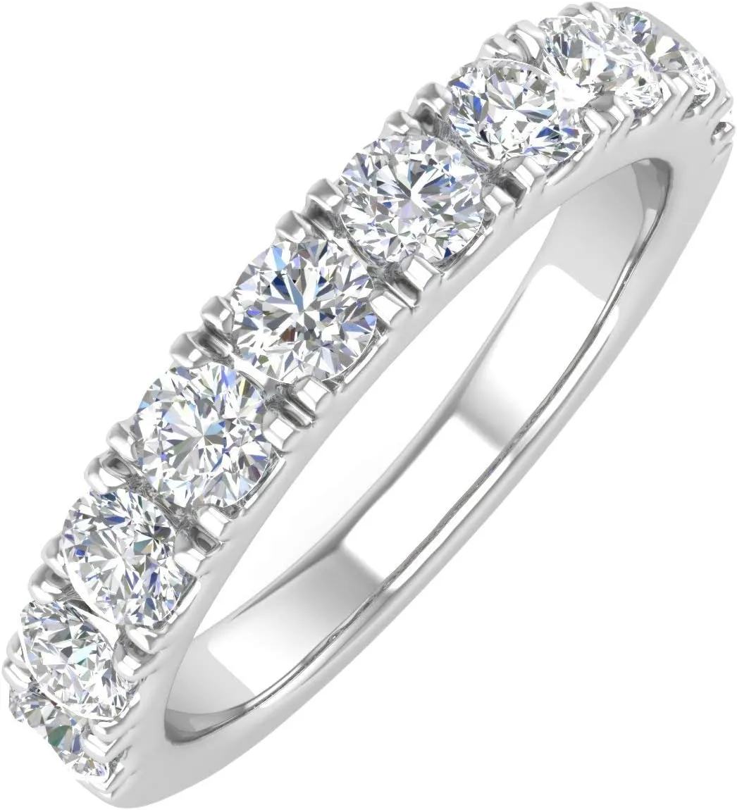 14K Gold Diamond Wedding Band Ring (0.85 Carat) (I1-I2 Clarity)