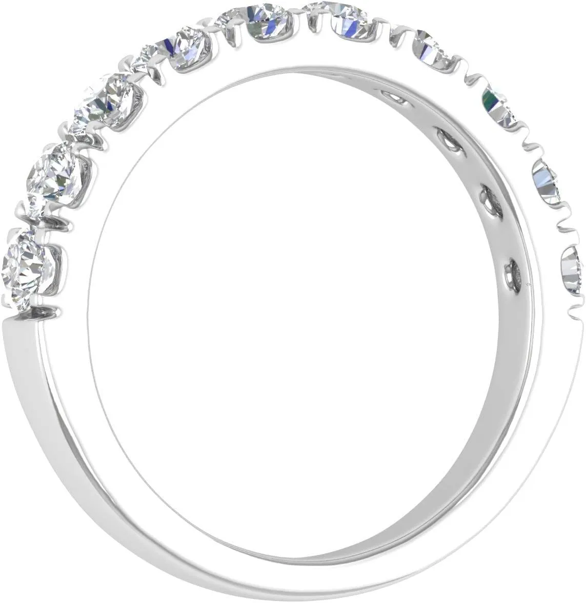 14K Gold Diamond Wedding Band Ring (0.85 Carat) (I1-I2 Clarity)