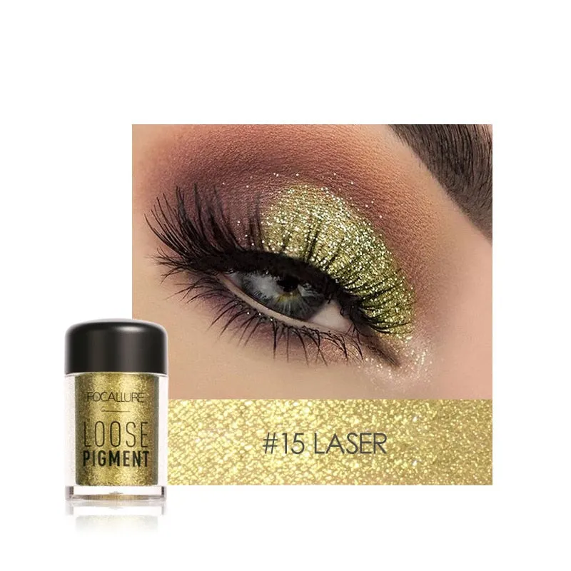 18 Colors Glitter Eyeshadow Powder Waterproof Loose Shimmer  Pigment