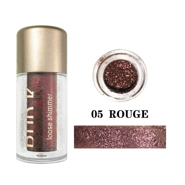 18 Colors Glitter Eyeshadow Powder Waterproof Loose Shimmer  Pigment