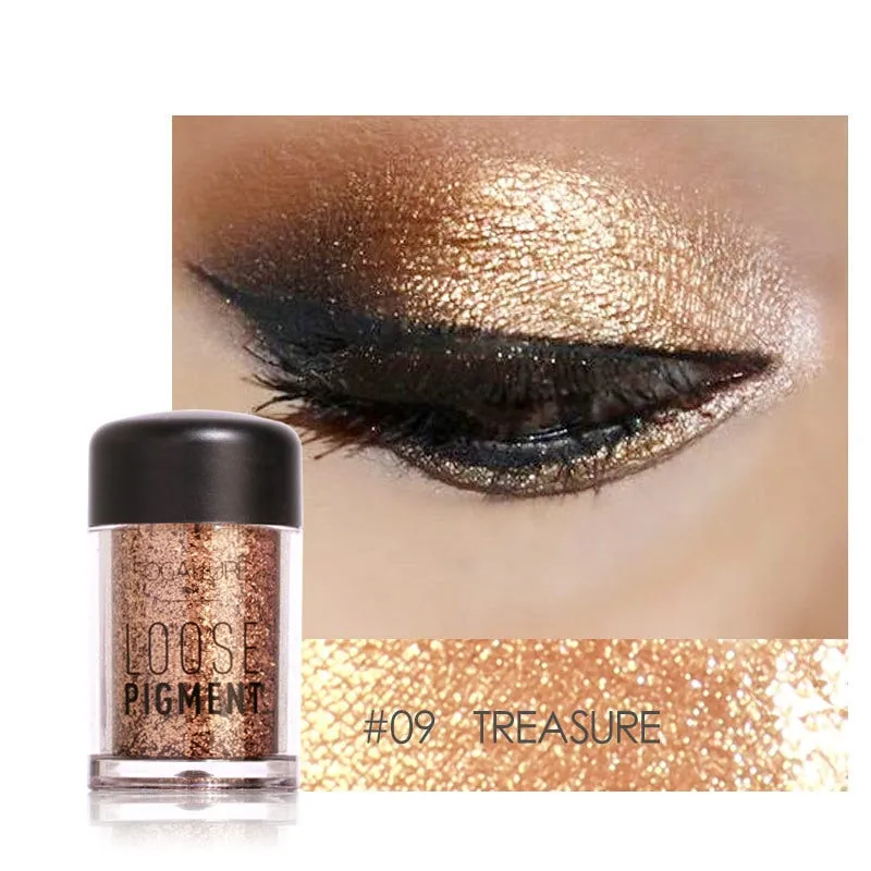 18 Colors Glitter Eyeshadow Powder Waterproof Loose Shimmer  Pigment