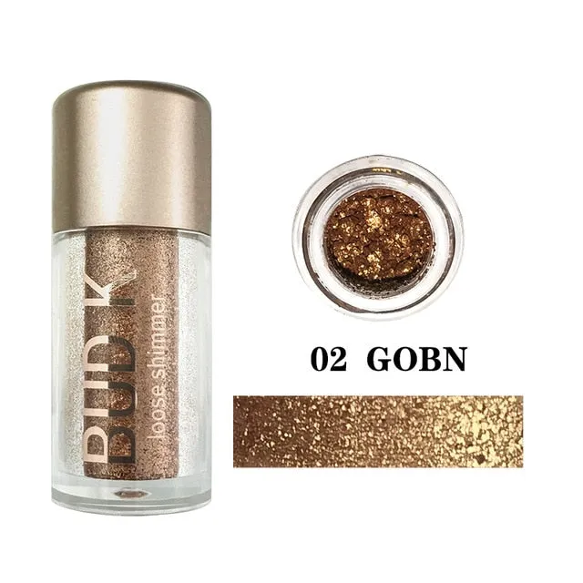 18 Colors Glitter Eyeshadow Powder Waterproof Loose Shimmer  Pigment