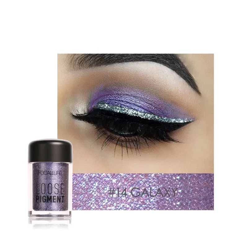 18 Colors Glitter Eyeshadow Powder Waterproof Loose Shimmer  Pigment