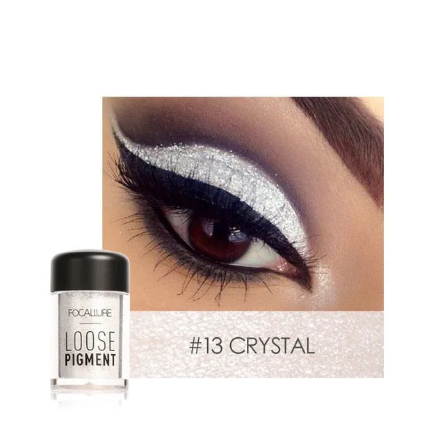 18 Colors Glitter Eyeshadow Powder Waterproof Loose Shimmer  Pigment