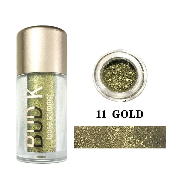 18 Colors Glitter Eyeshadow Powder Waterproof Loose Shimmer  Pigment