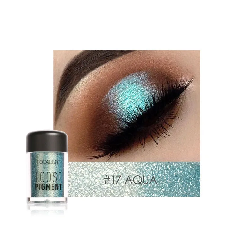 18 Colors Glitter Eyeshadow Powder Waterproof Loose Shimmer  Pigment