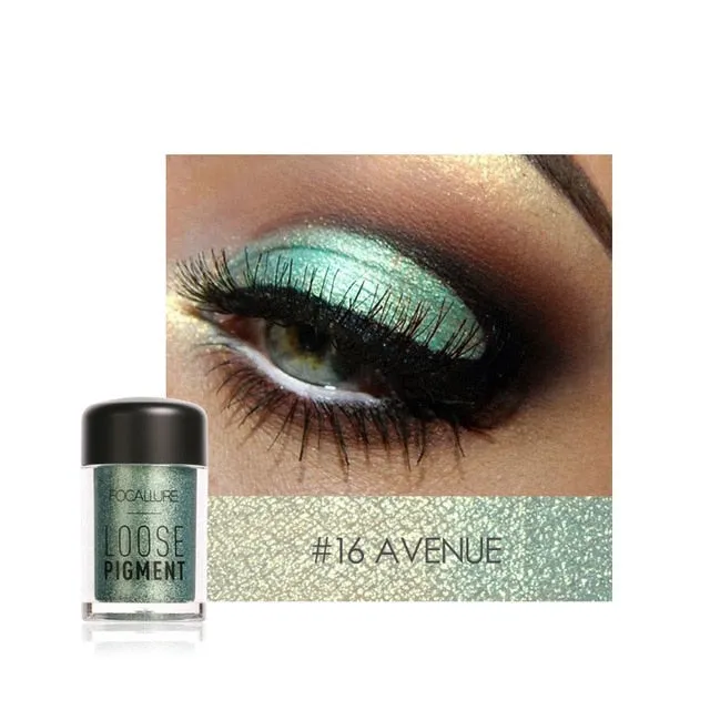 18 Colors Glitter Eyeshadow Powder Waterproof Loose Shimmer  Pigment
