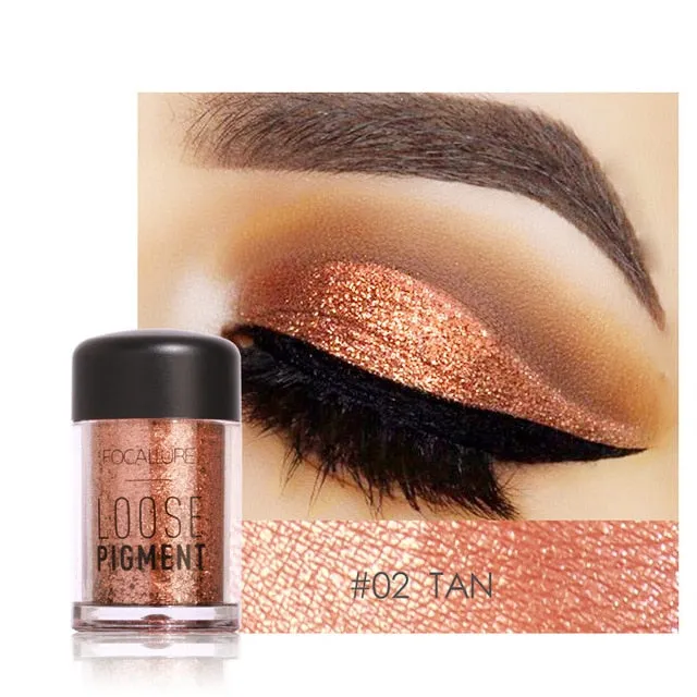 18 Colors Glitter Eyeshadow Powder Waterproof Loose Shimmer  Pigment