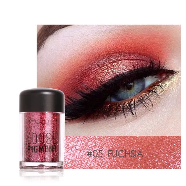 18 Colors Glitter Eyeshadow Powder Waterproof Loose Shimmer  Pigment