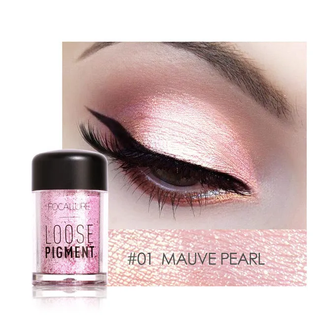18 Colors Glitter Eyeshadow Powder Waterproof Loose Shimmer  Pigment