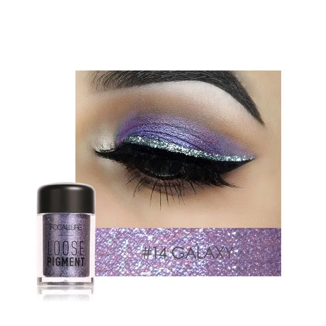 18 Colors Glitter Eyeshadow Powder Waterproof Loose Shimmer  Pigment