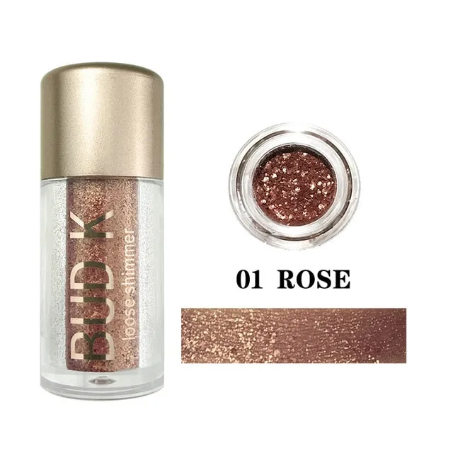 18 Colors Glitter Eyeshadow Powder Waterproof Loose Shimmer  Pigment