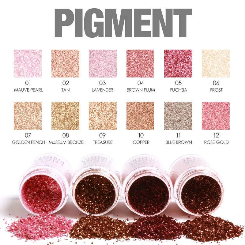 18 Colors Glitter Eyeshadow Powder Waterproof Loose Shimmer  Pigment