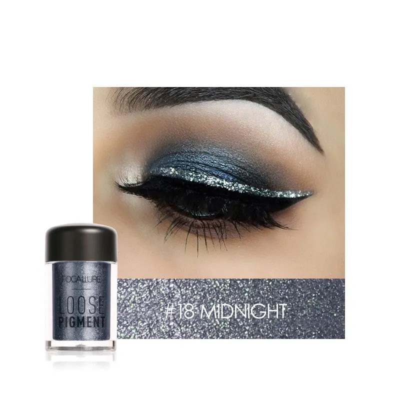 18 Colors Glitter Eyeshadow Powder Waterproof Loose Shimmer  Pigment