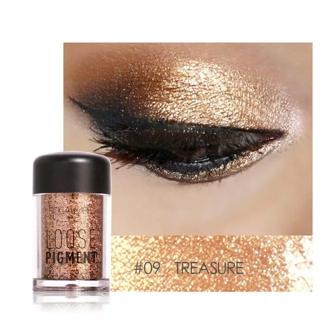 18 Colors Glitter Eyeshadow Powder Waterproof Loose Shimmer  Pigment