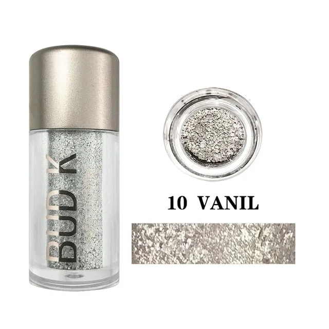 18 Colors Glitter Eyeshadow Powder Waterproof Loose Shimmer  Pigment