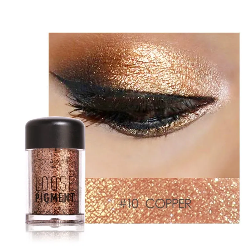 18 Colors Glitter Eyeshadow Powder Waterproof Loose Shimmer  Pigment