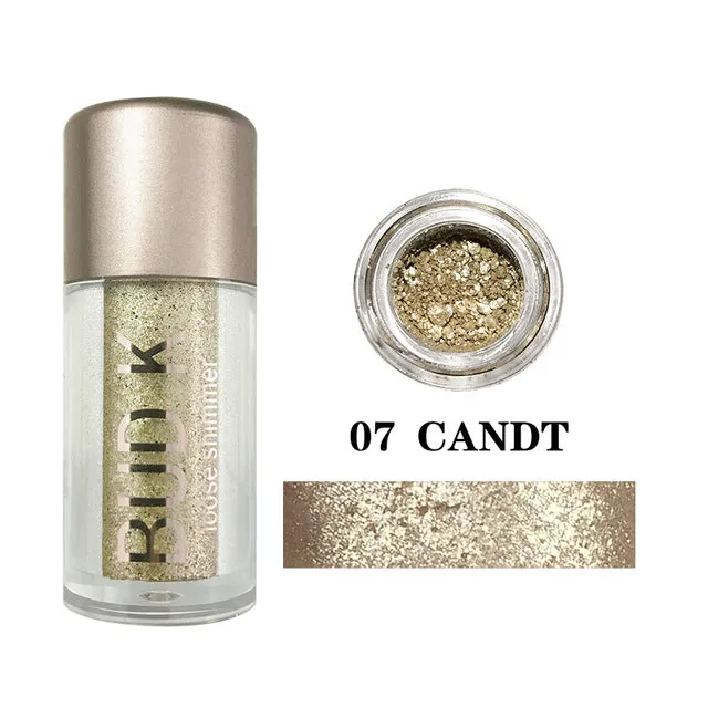 18 Colors Glitter Eyeshadow Powder Waterproof Loose Shimmer  Pigment