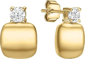 18K Yellow/White Gold Plated Silver Earring With 0.50 TCW Lab Grown Diamond (D-E Color,Round Brilliant Shape,VS Clarity) Earrings For Women, Gift For Her, Jewelry For Women Comes With Gift Box