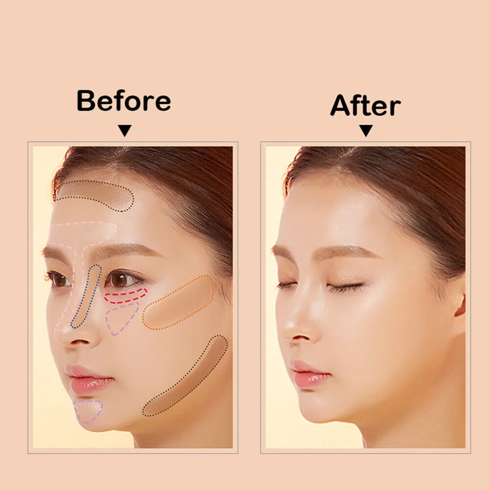 2 Pack Highlight Contour Duo Shadow Bronzer Makeup Cream Face Eye Chin Chic Pen
