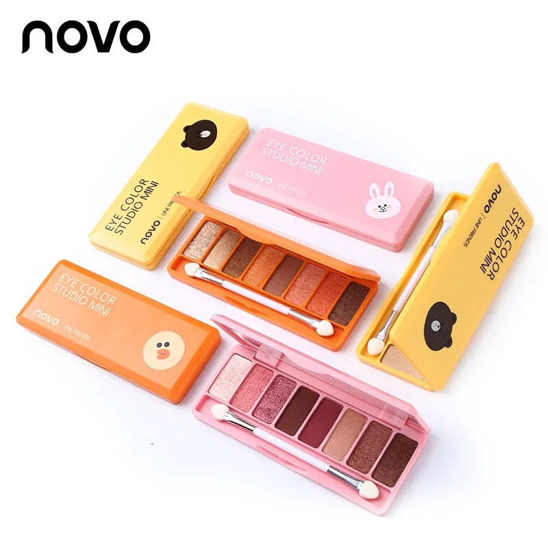 8 Color Silky Slide Eyeshadow Palette With Brush