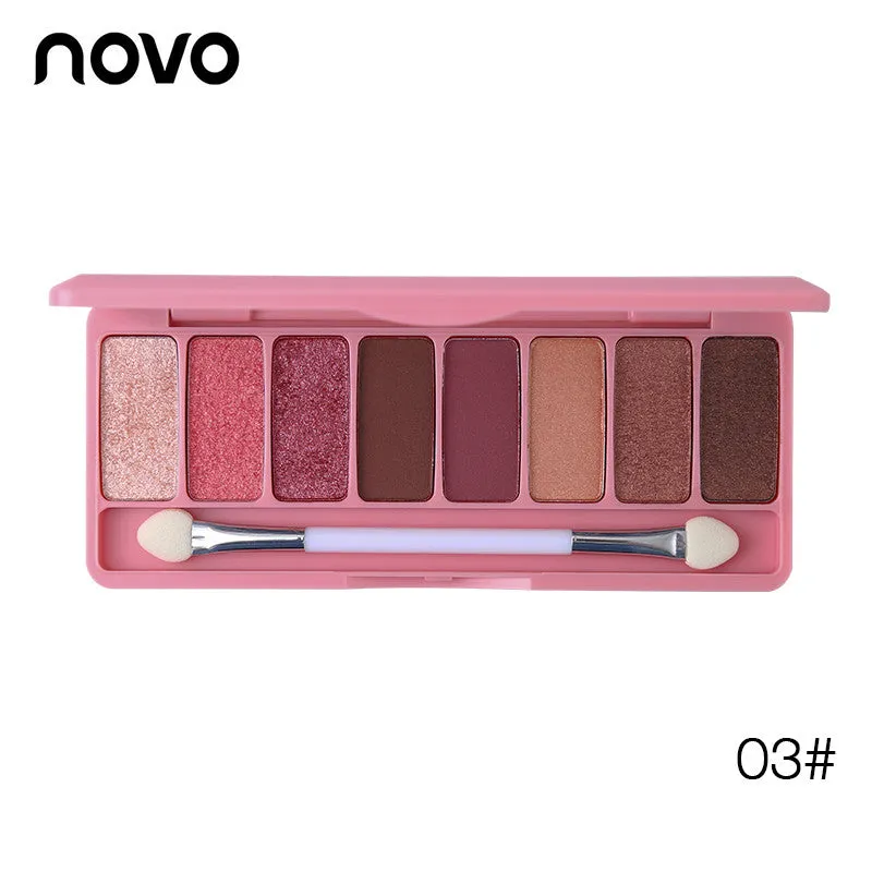8 Color Silky Slide Eyeshadow Palette With Brush
