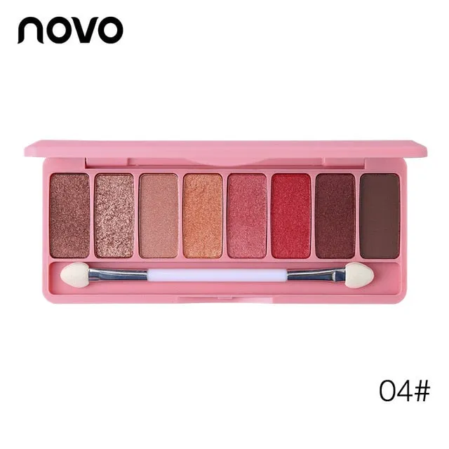 8 Color Silky Slide Eyeshadow Palette With Brush