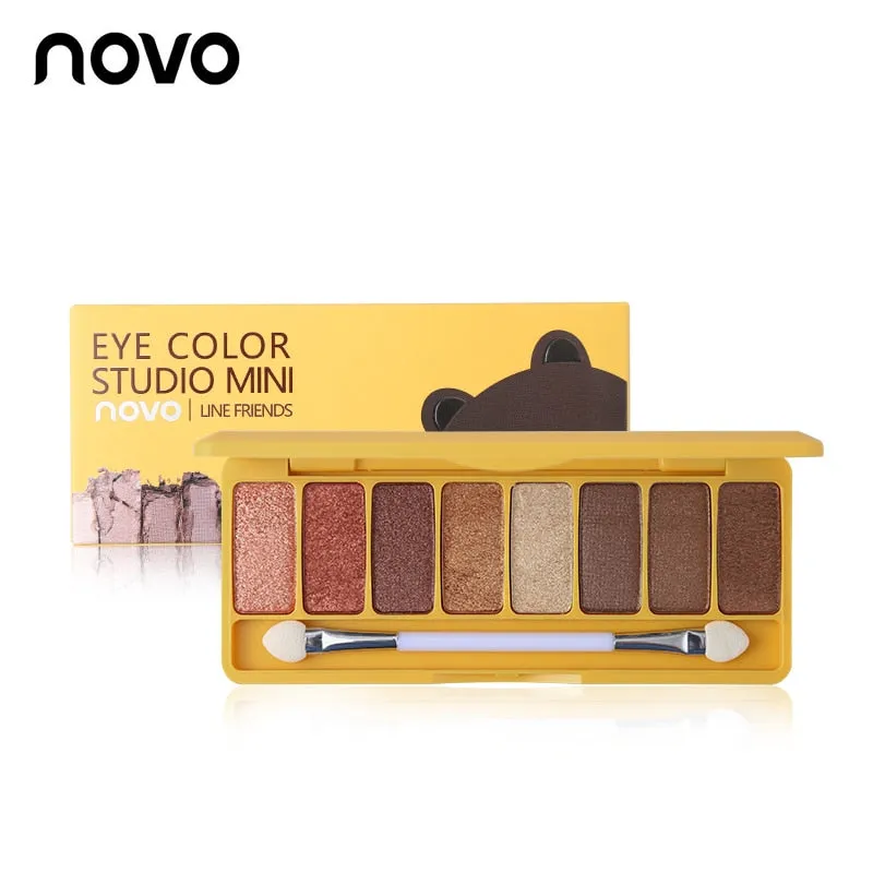8 Color Silky Slide Eyeshadow Palette With Brush