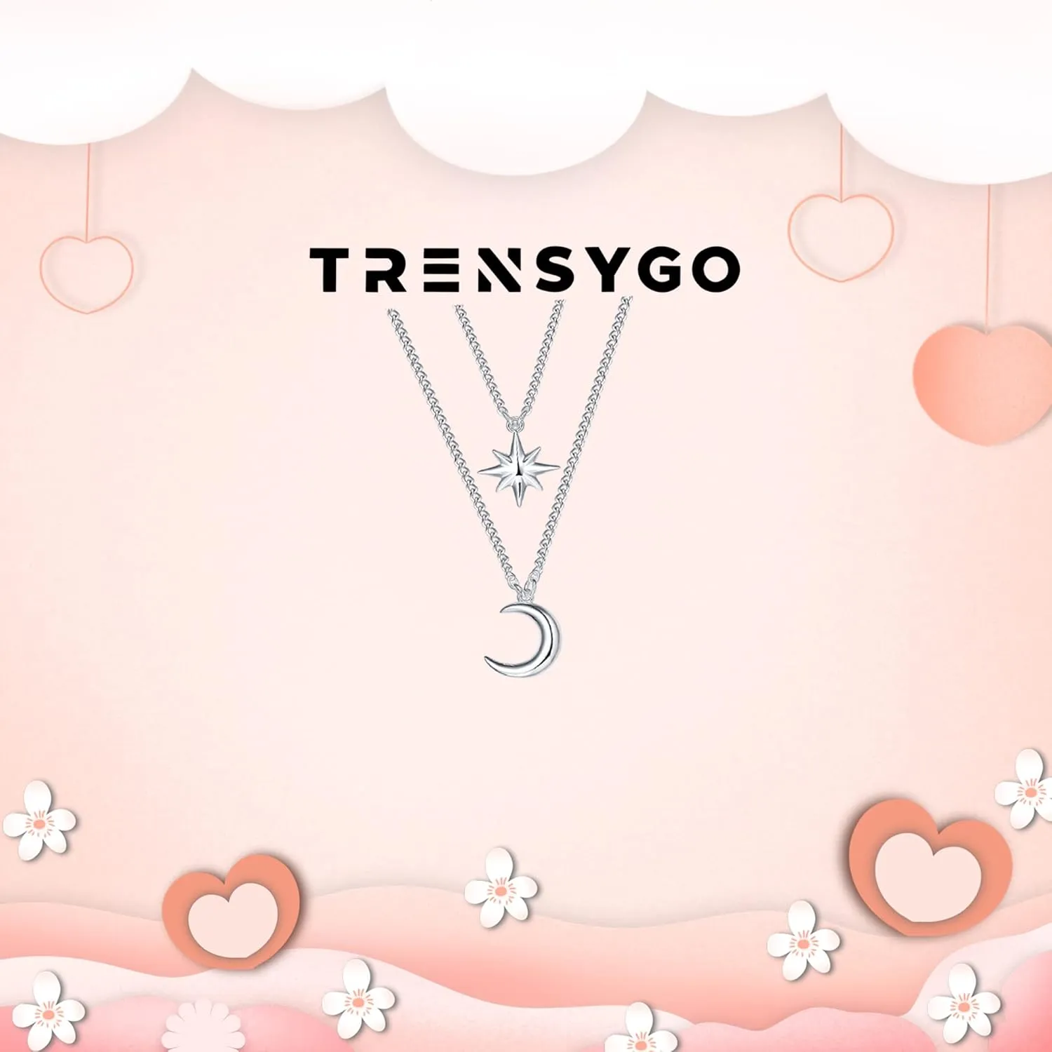 925 Sterling Silver Cross Dove Hamsa Anchor Italian Horn Sun Moon Star Choker Pendant Necklace Jewelry for Women Mens