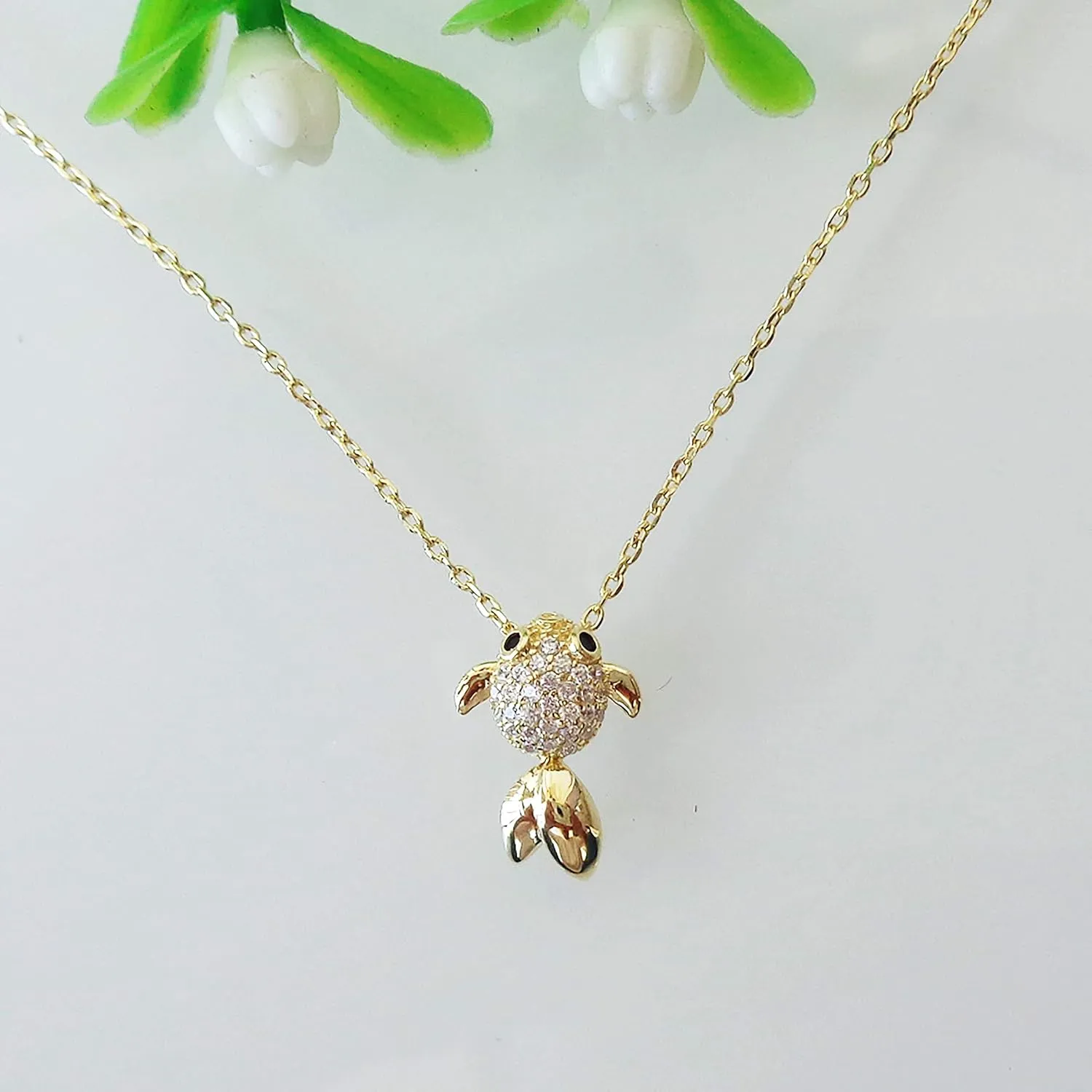 925 Sterling Silver Mermaid Tail Zirconia Pendant Necklace for Women Fashion Jewelry Gifts WK99044, 16"-18"