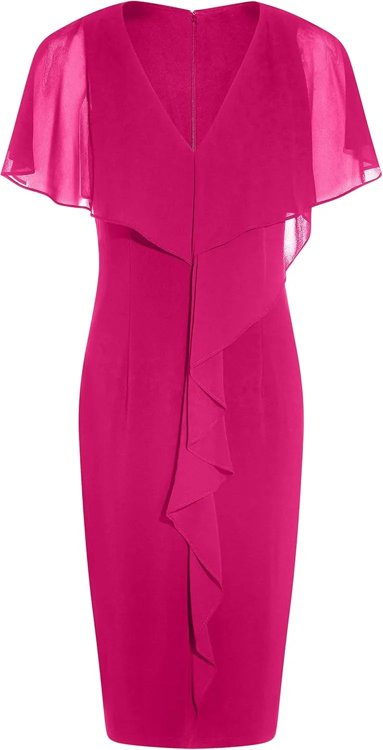 Adrianna Papell Women's Jersey and Chiffon Sheath