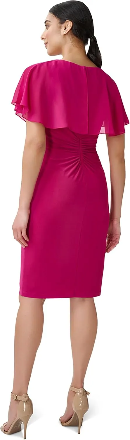 Adrianna Papell Women's Jersey and Chiffon Sheath