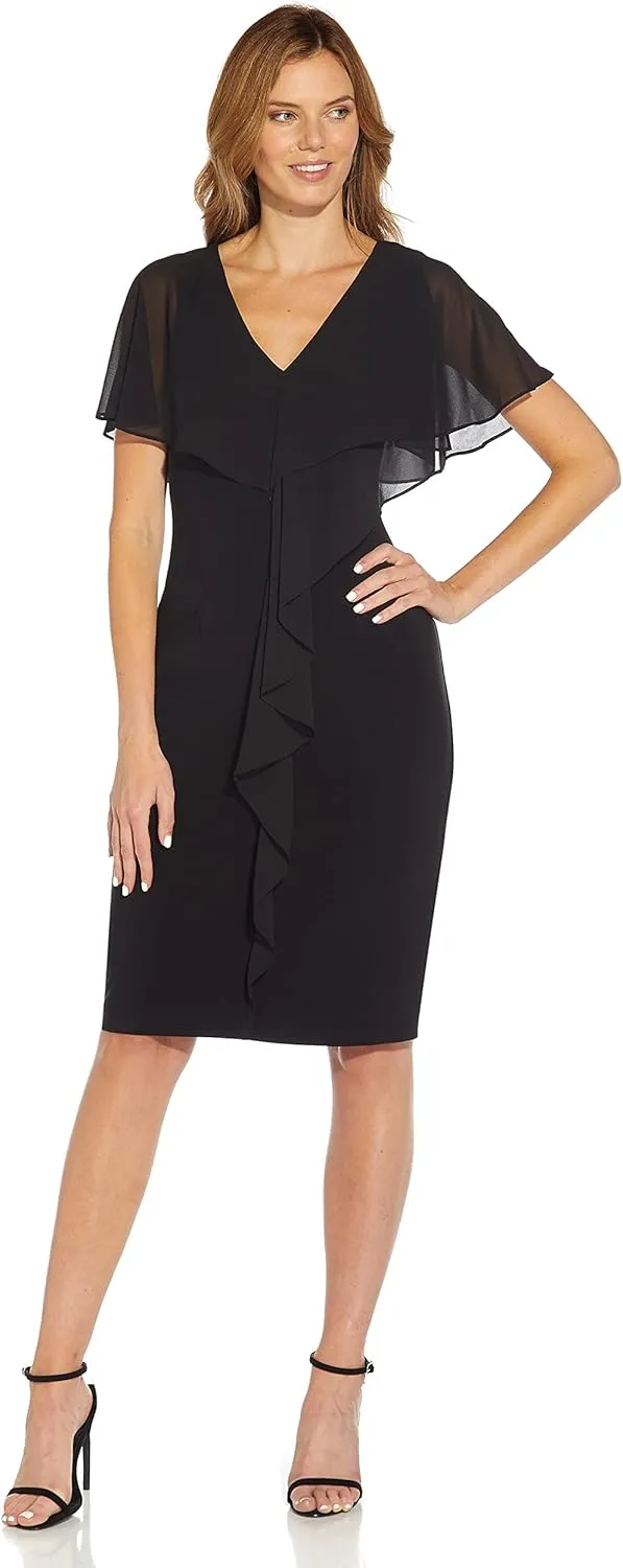 Adrianna Papell Women's Jersey and Chiffon Sheath