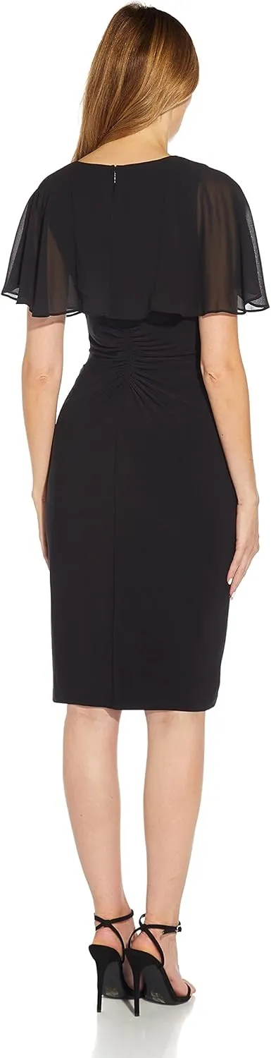 Adrianna Papell Women's Jersey and Chiffon Sheath