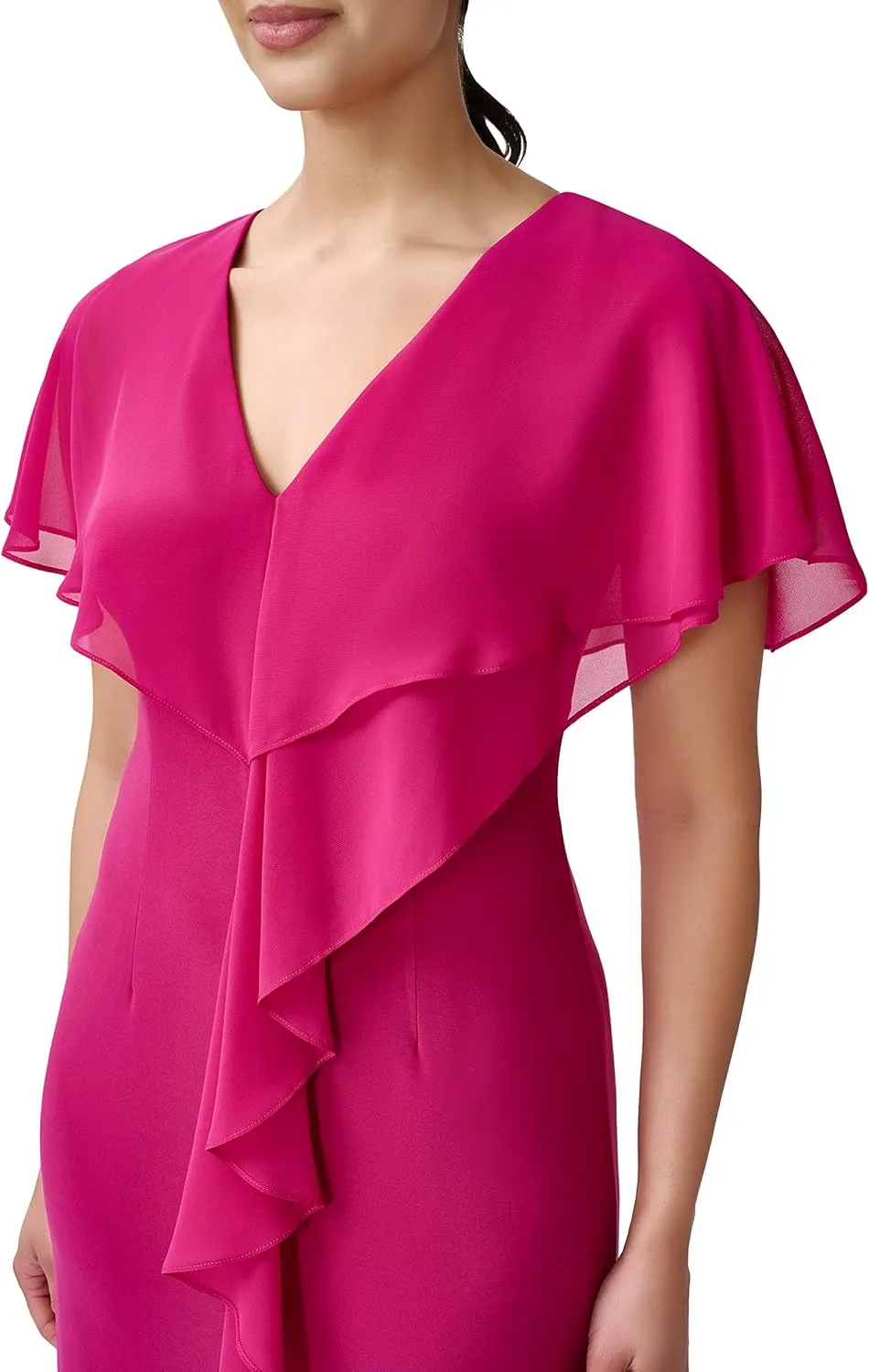 Adrianna Papell Women's Jersey and Chiffon Sheath