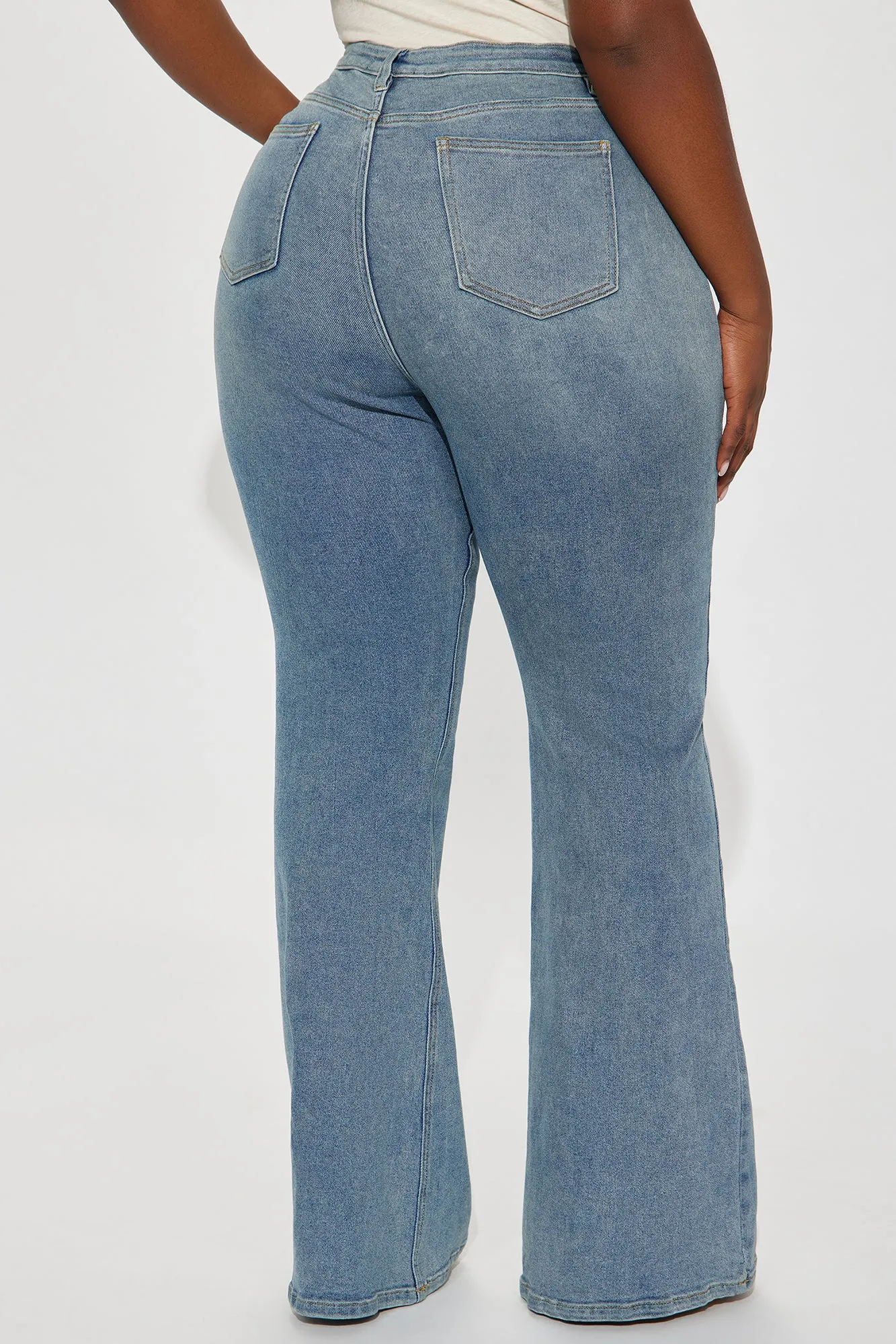 Always On Your Mind Stretch Flare Jeans - Vintage Wash