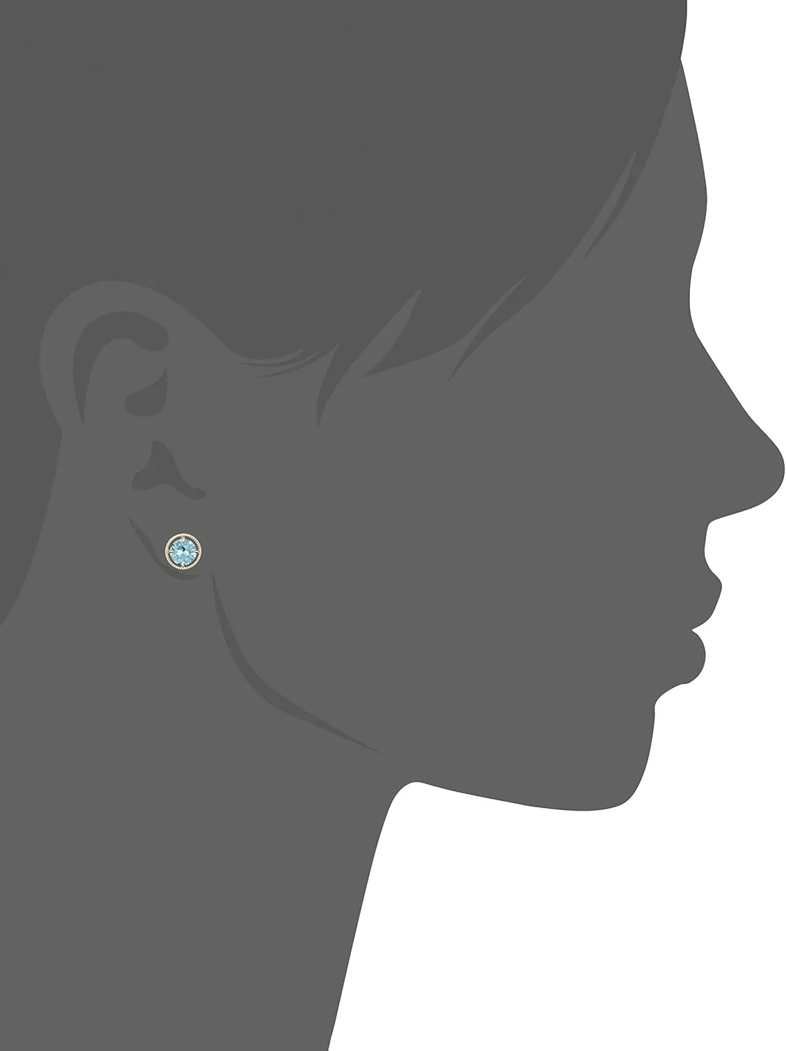 Amazon Essentials 10k Gold Made with Infinite Elements Imported Crystal Birthstone Stud Earrings (previously Amazon Collection)