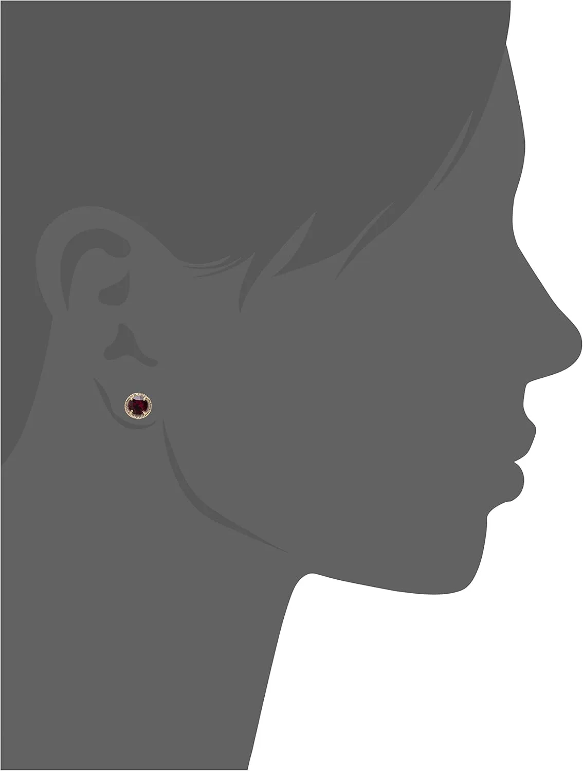 Amazon Essentials 10k Gold Made with Infinite Elements Imported Crystal Birthstone Stud Earrings (previously Amazon Collection)