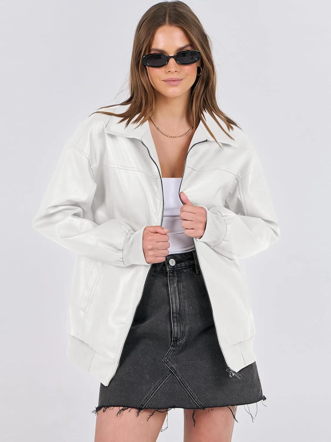 ANRABESS Womens Oversized Leather Jackets Faux Suede Fall Fashion Motorcycle Coats Winter Outfits Clothes 2025