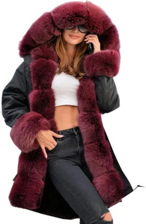 Aoxwomens Winter Coats for Women Puffer Jacket Lady Warm Thicken Long Parka Fall Spring Overcoat