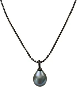 Black Pearl Necklace Pendant Titanium Steel Beaded Clavicle Chain Necklace Chojer Dainty Imitation Pearl Necklace for Women Summer Beach Jewelry Gifts