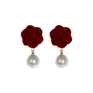 Boho Rose Earrings Rose Flower Dangle Stud Earrings for Women Statement Jewelry Gifts