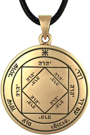 Bronze Third Pentacle of the Sun Necklace - Talisman for Victory