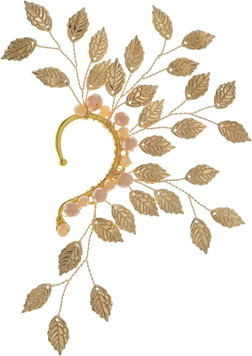 BSLVWG 1 Piece Bride Ear Wrap Earrings Flower Cuff Earrings Flower Wrap Earrings Vintage Ear Cuff Earrings Butterfly Ear Cuffs Earrings No Piercing Ear Clip for Women Presents