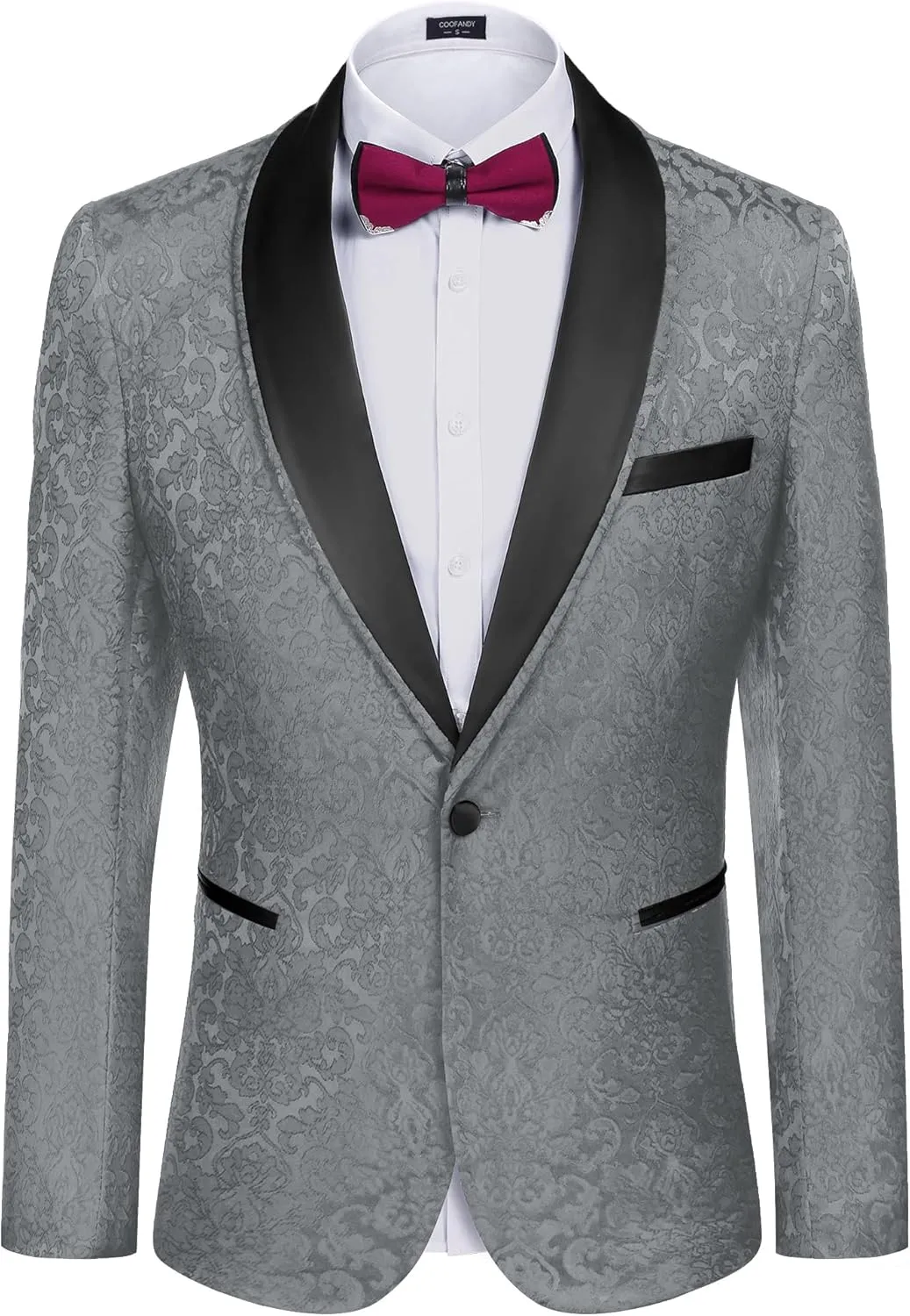 COOFANDY Men's Floral Tuxedo Suit Jacket Slim Fit Dinner Jacket Party Prom Wedding Blazer Jackets
