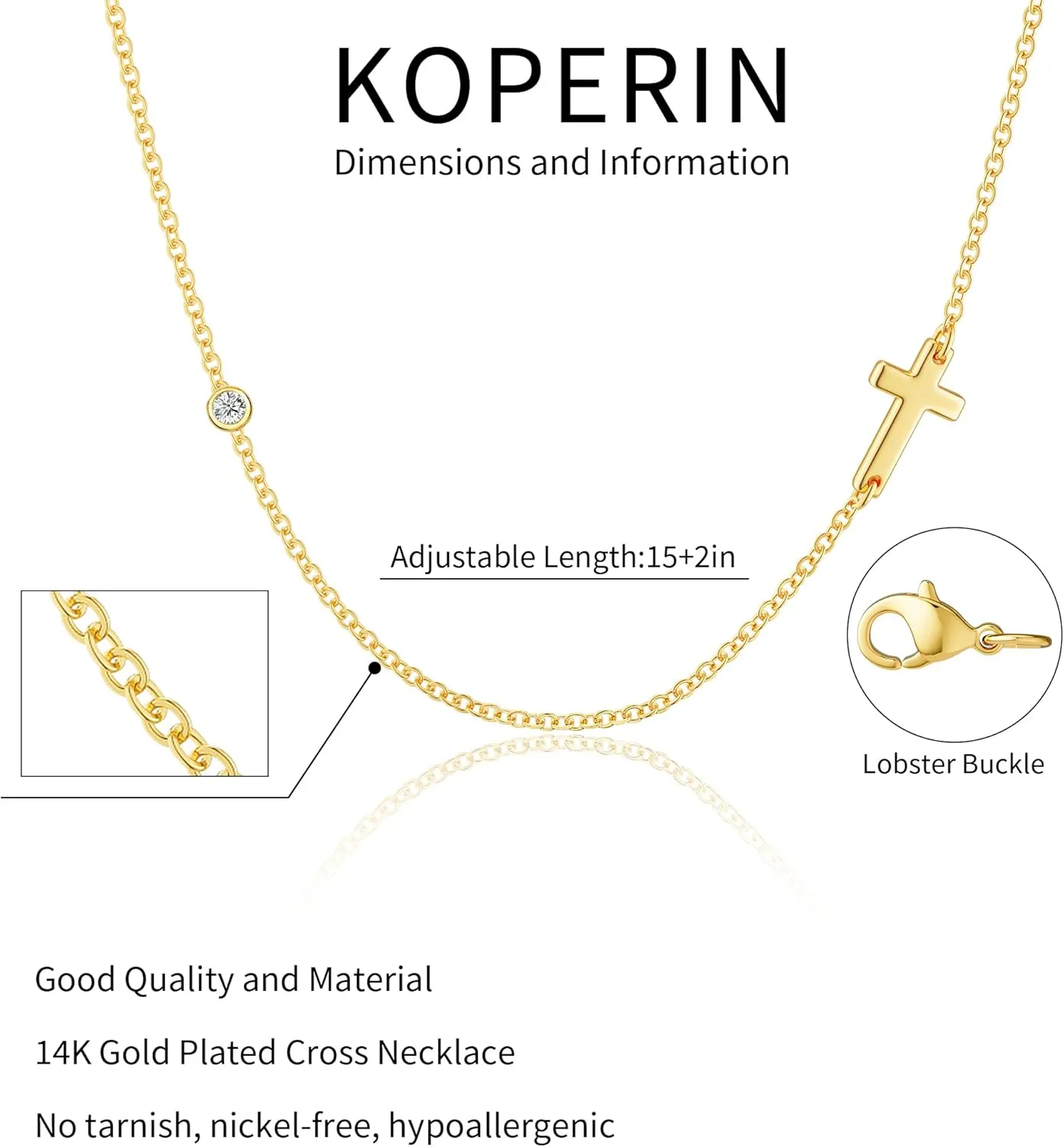 Cross Necklace for Women-Dainty 14k Gold Plated/Sterling Silver Layered Cross Pendent Necklace Smiple Small Cross Necklace for Women Trendy Jewelry Gifts