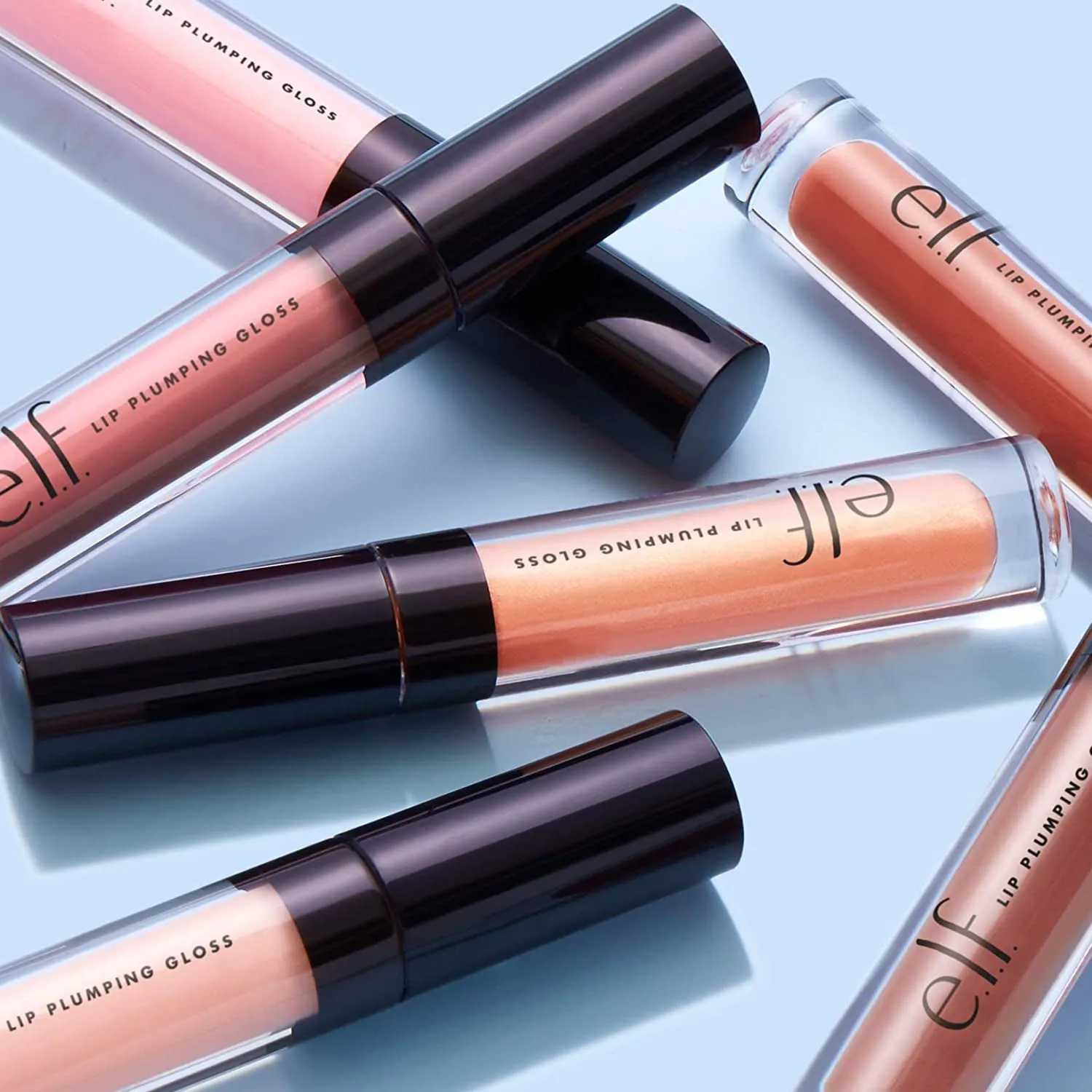 e.l.f. Lip Plumping Gloss, Hydrating, Nourishing, Invigorating, High-Shine, Plumps, Volumizes, Cools, Soothes, Mocha Twist, Shimmer, 0.09 Oz
