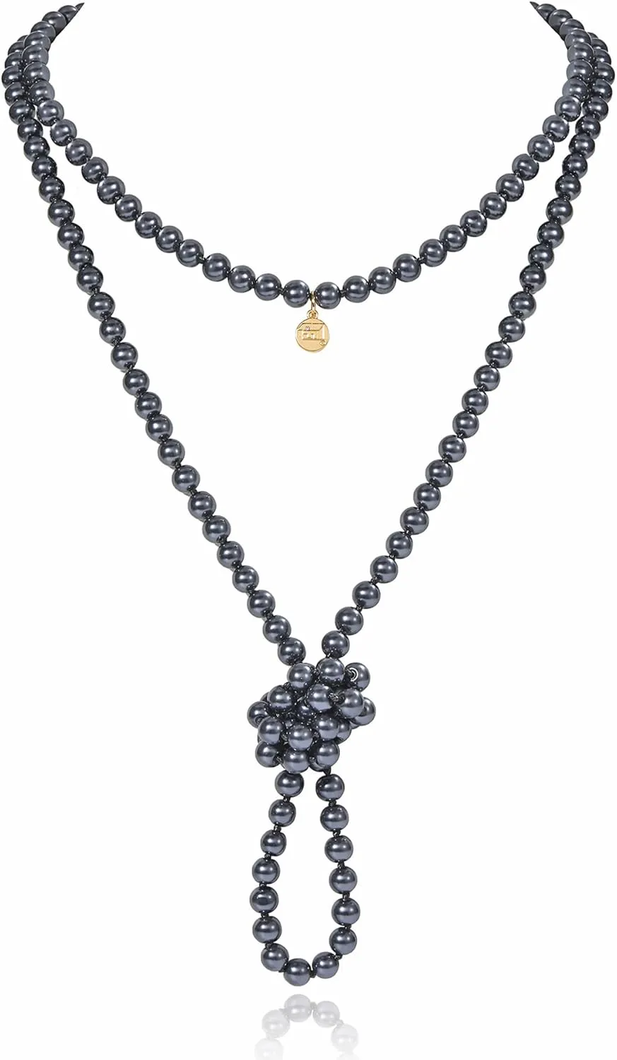 Firstmeet Pearl Long Necklace For Women Fashion Faux Pearl Vintage 60" Strand Wedding Jewelry for Women